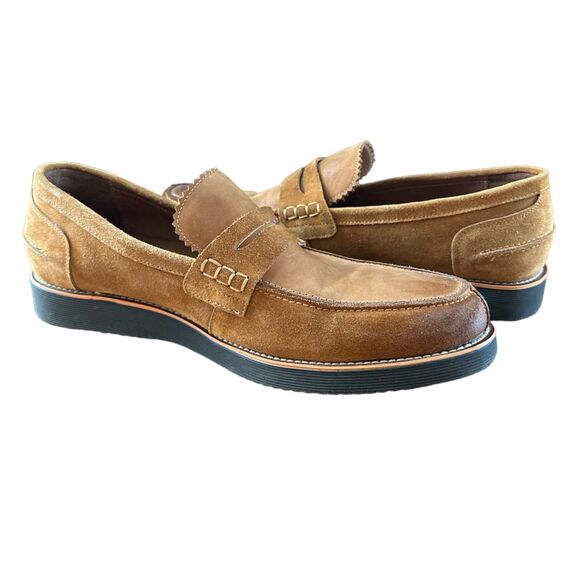 Marc Nolan Abe Nubuck Shoes Penny Loafers Slip On Shoe Size 9 - Picture 7 of 15